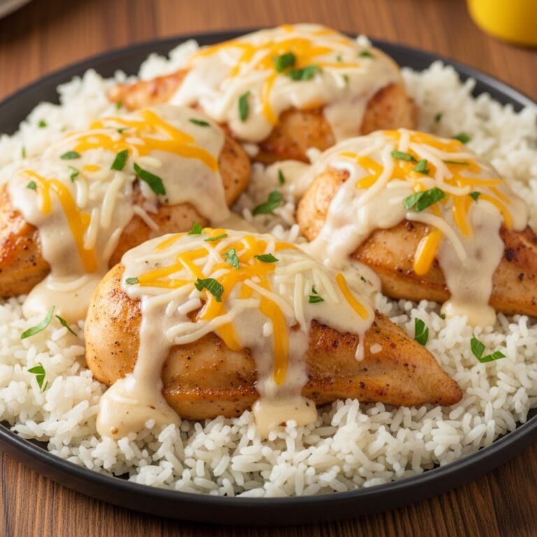Creamy Smothered Chicken and Rice