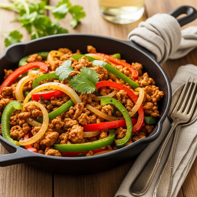 Ground Turkey and Peppers Stir-Fry