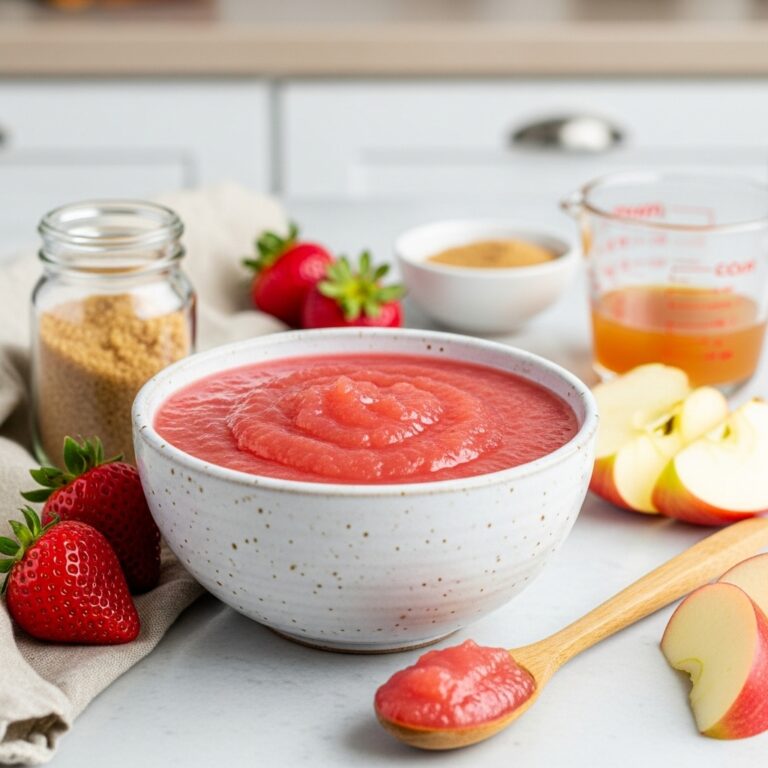 Homemade Strawberry Applesauce