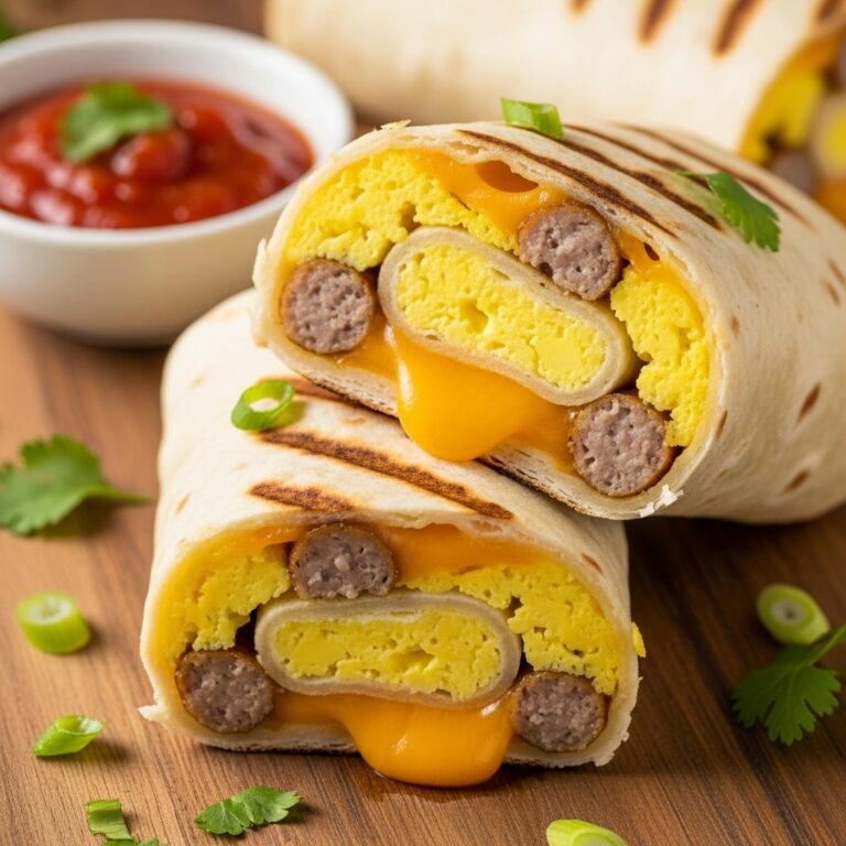 Sausage Egg and Cheese Breakfast Roll-Ups