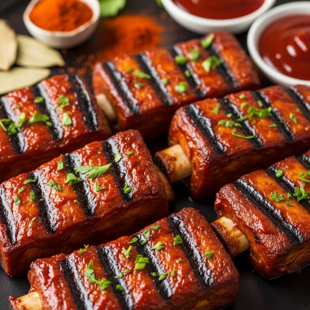 Spicy BBQ Tofu Ribs