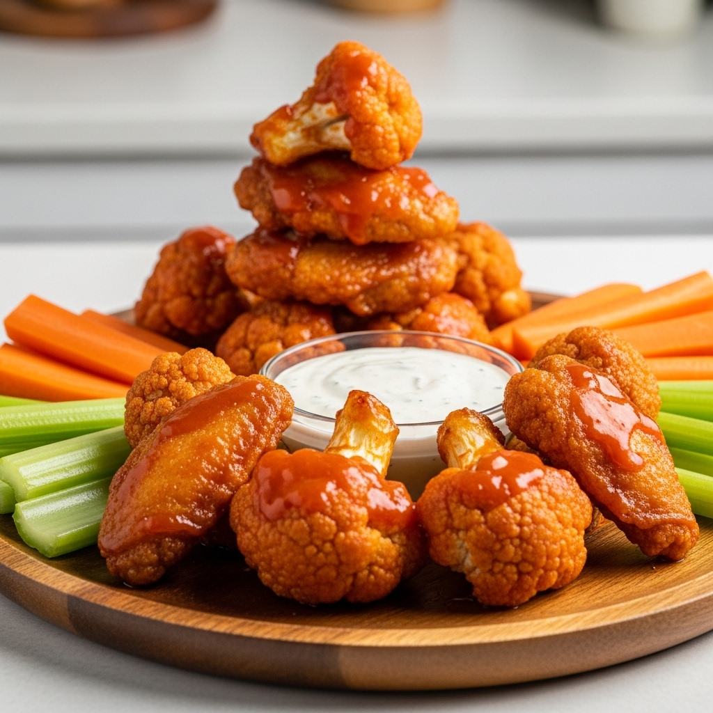 Spicy Buffalo Cauliflower Wings