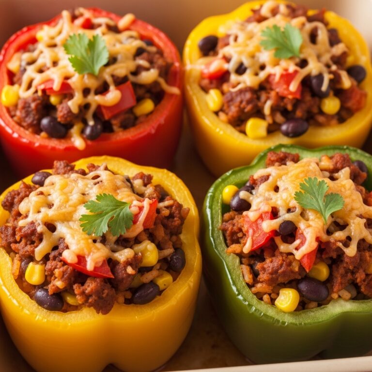 Spicy Chorizo Stuffed Peppers