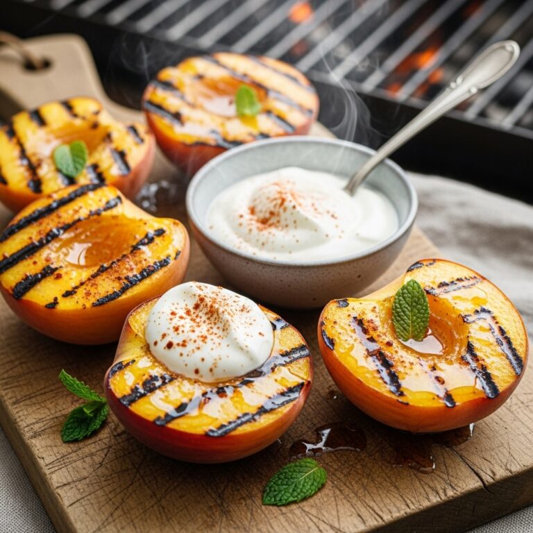 Spicy Grilled Peaches
