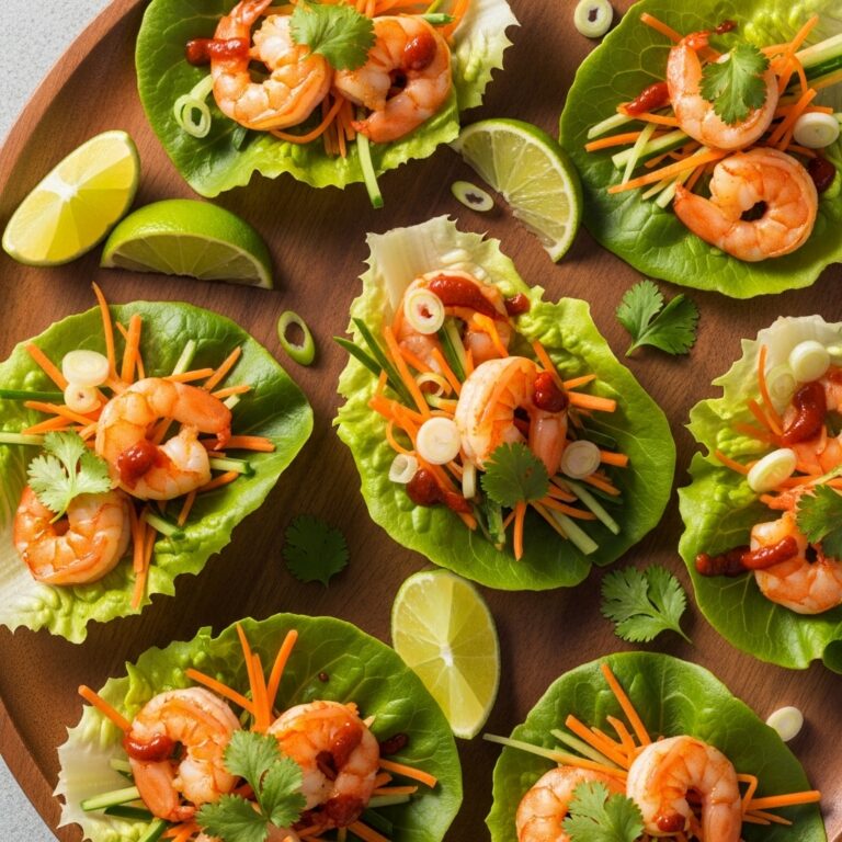 Spicy Shrimp Lettuce Wraps