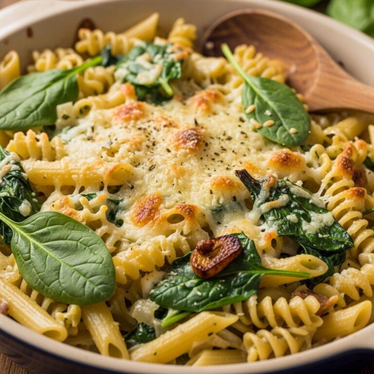 Spinach Feta Pasta Bake