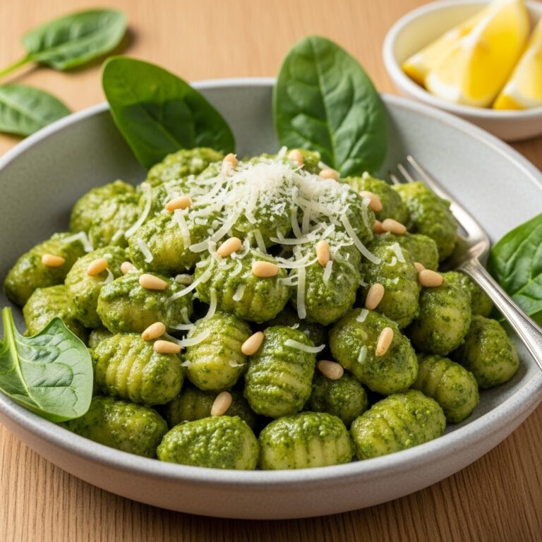 Spinach Pesto Gnocchi