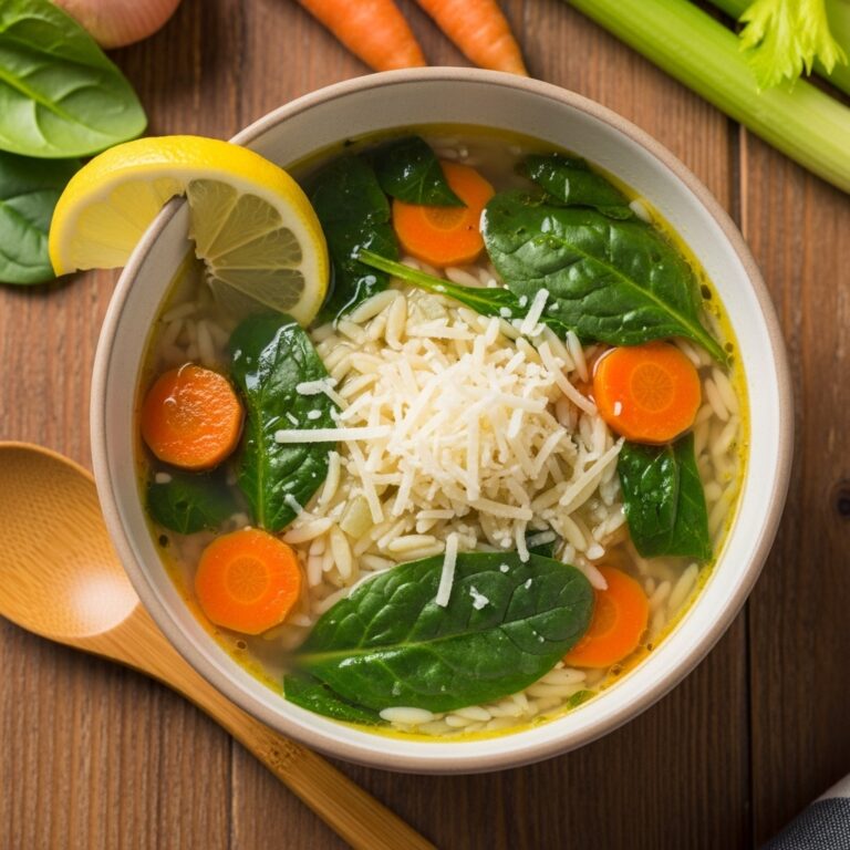 Spinach and Orzo Soup