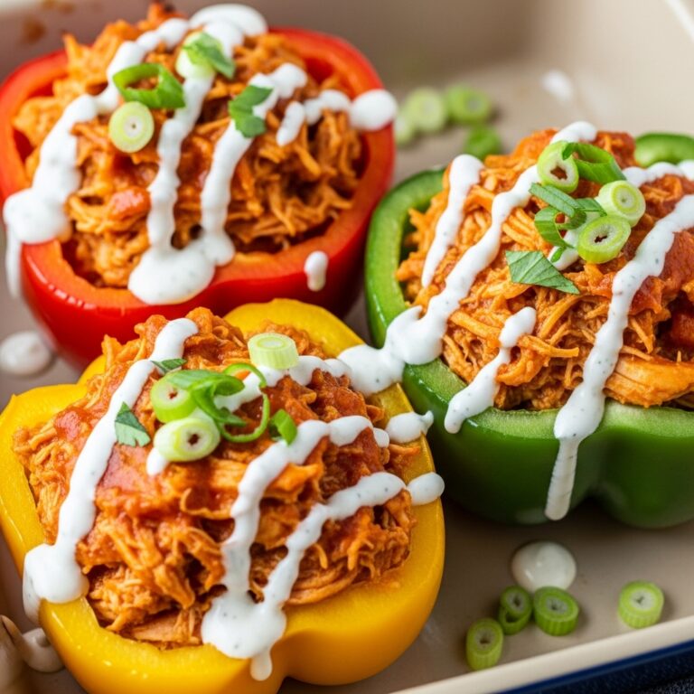 Buffalo Chicken Stuffed Peppers – Dairy Free amp Low Carb