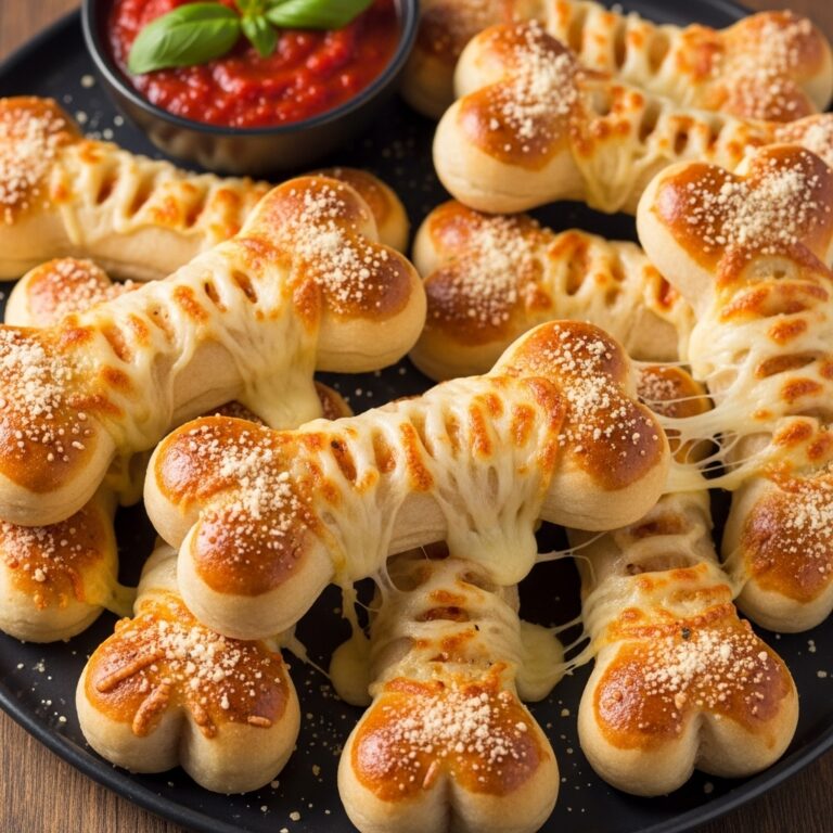 Cheesy Halloween Breadstick Bones