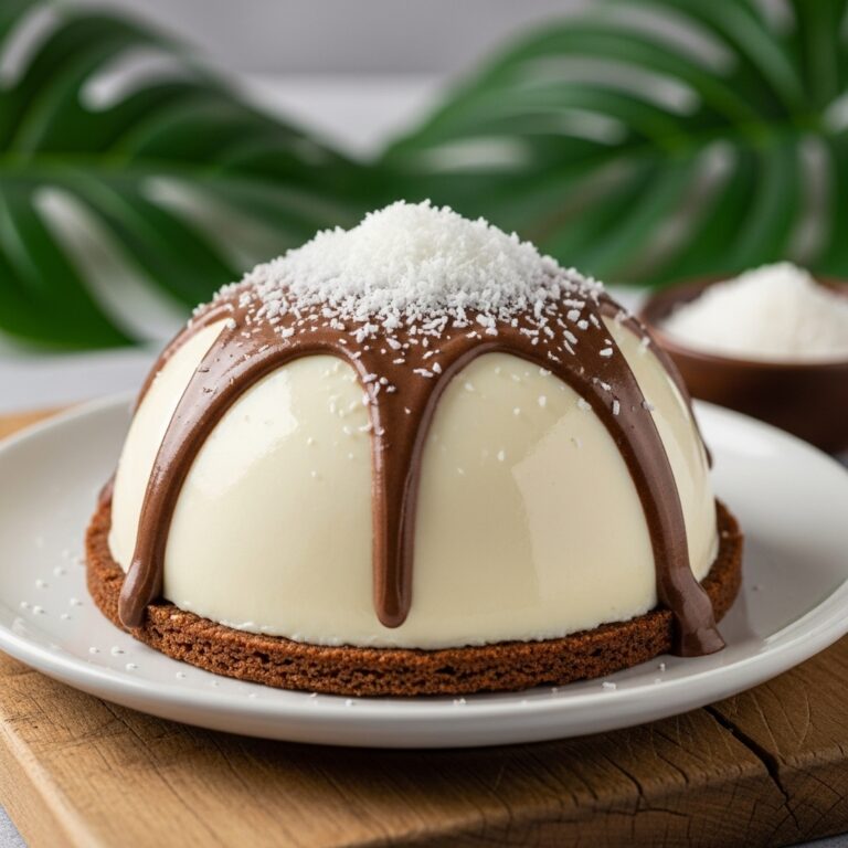 Coconut Dome with Chocolate Spread