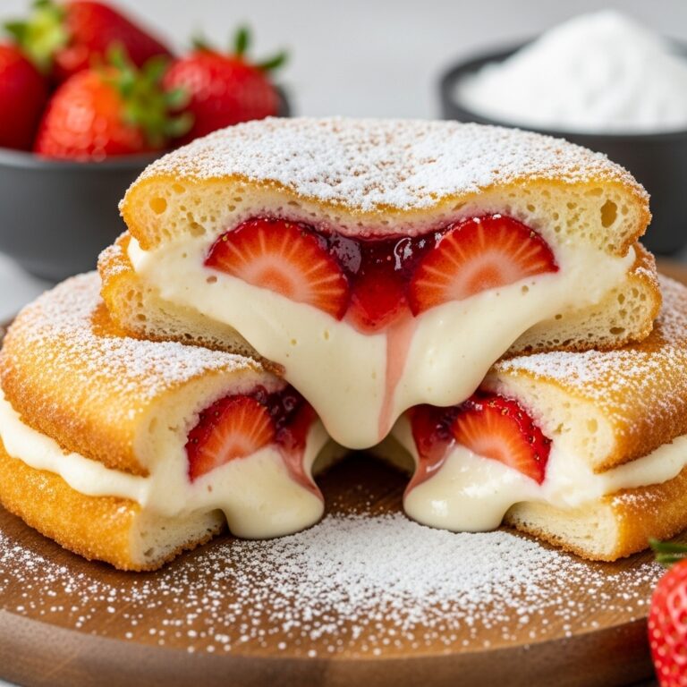 Fried Strawberry Cheesecake Sandwiches