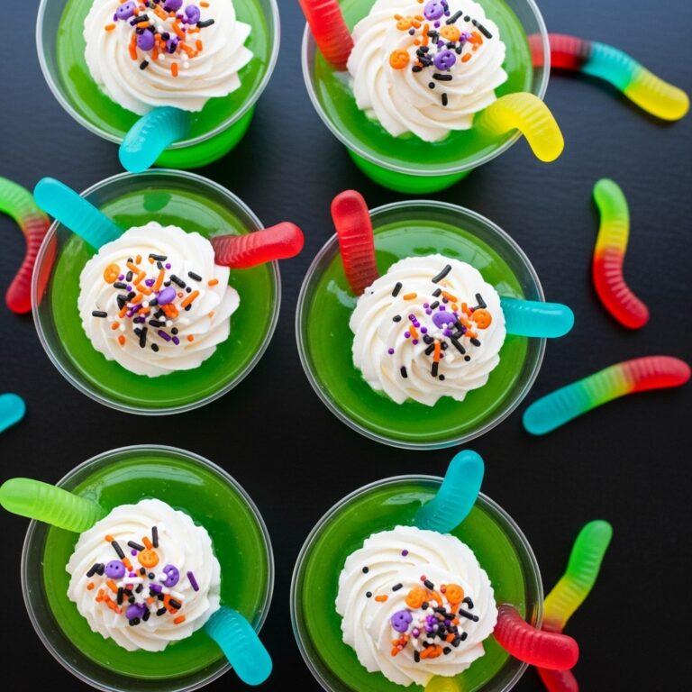 Gummy Worm Jello Cups Recipe