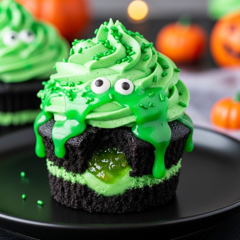 Halloween Slime Cupcakes