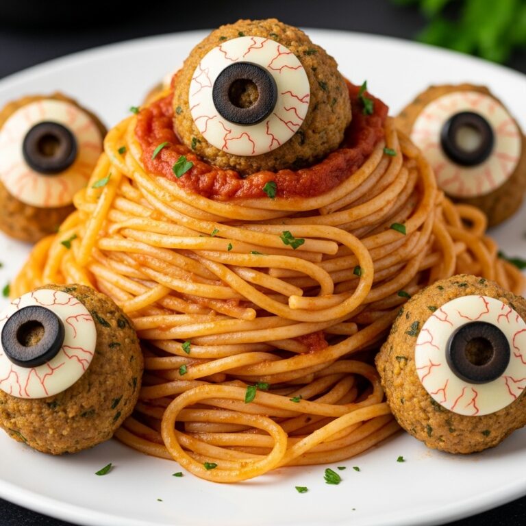 Spooky Spaghetti Eyeballs