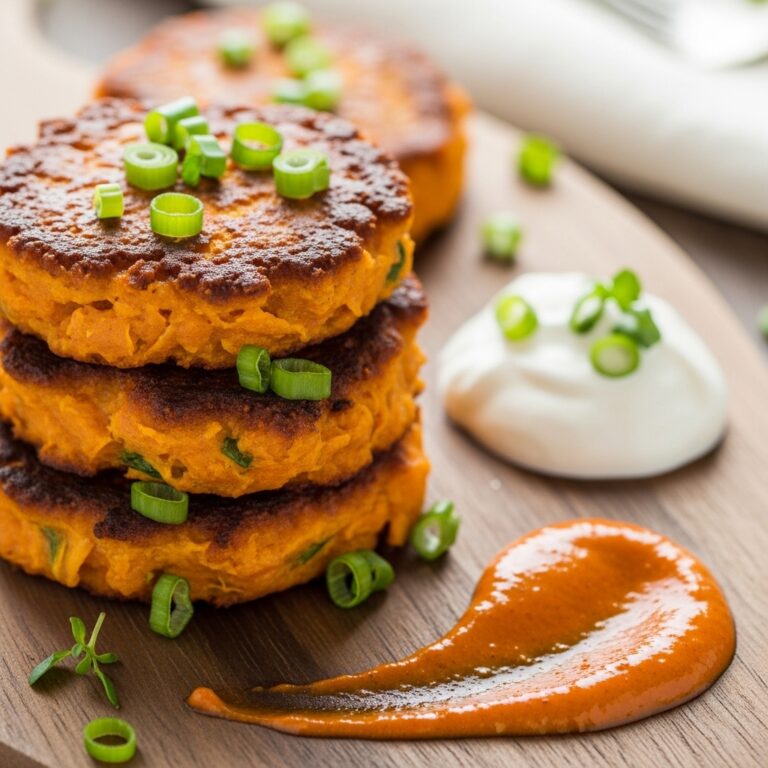 Sweet Potato Fritters with Turkey Bacon and Green Onions