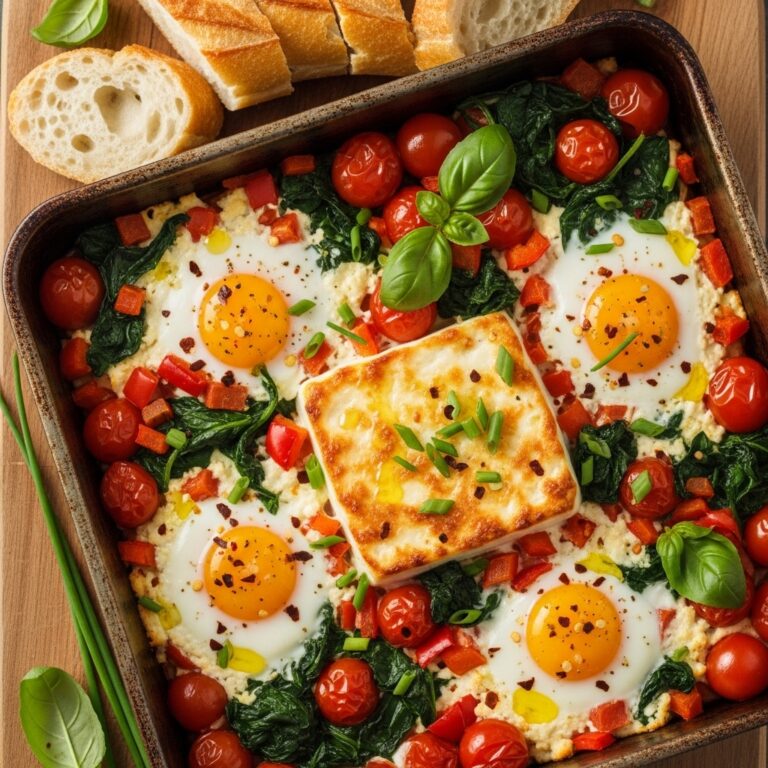 Baked Feta Eggs