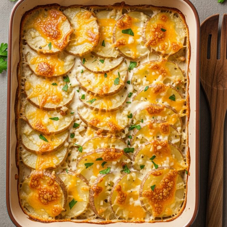 Cheesy Garlic Potatoes Gratin  Easy amp Creamy Recipe