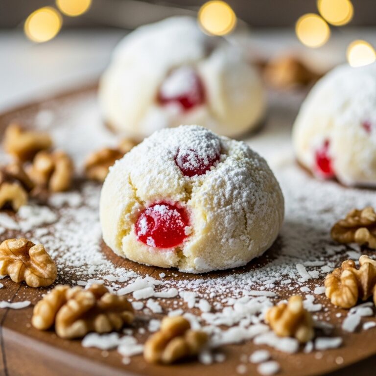 Cherry Snowball Cookies