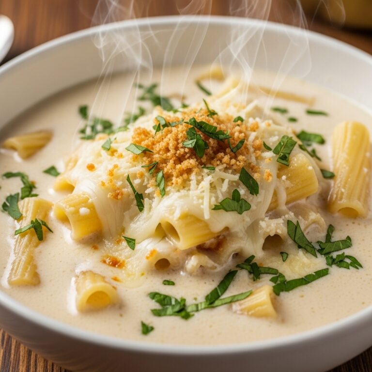 Decadent Creamy Alfredo Lasagna Soup