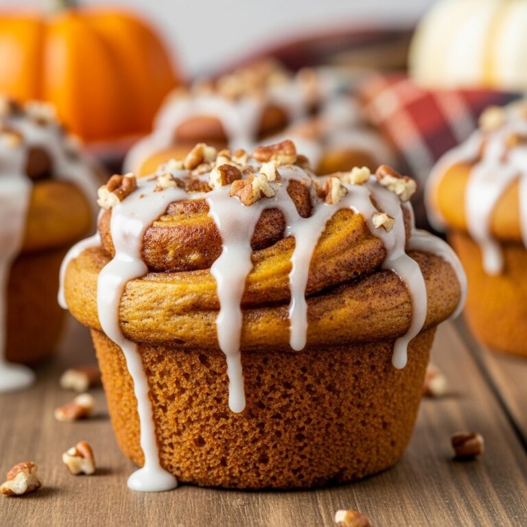 Pumpkin Cinnamon Roll Muffins