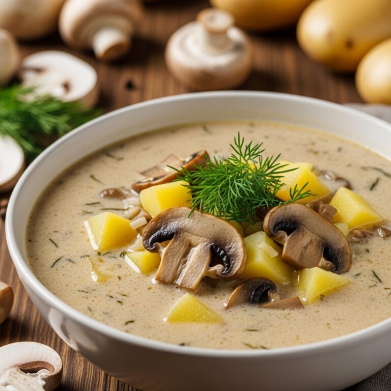 Russian Potato and Mushroom Soup Recipe